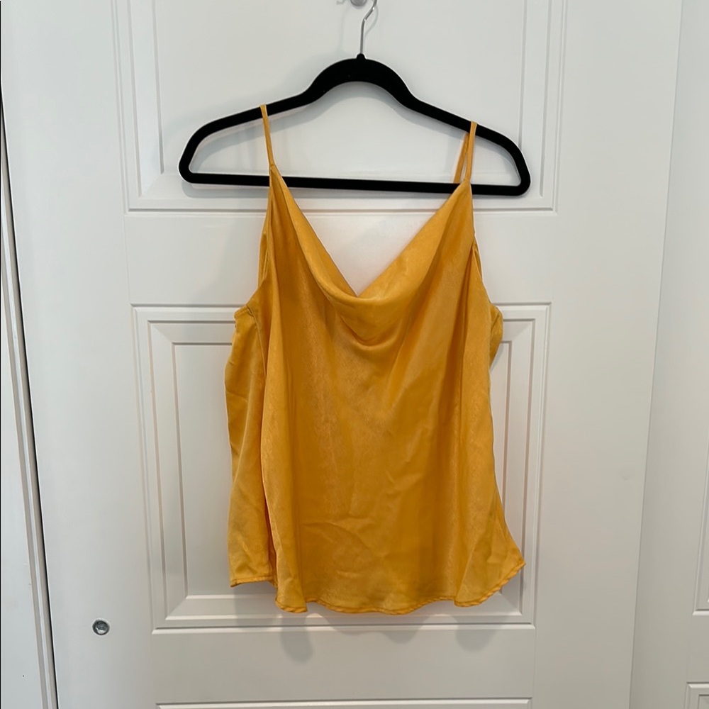 Yellow Cowl Neck Cami Top